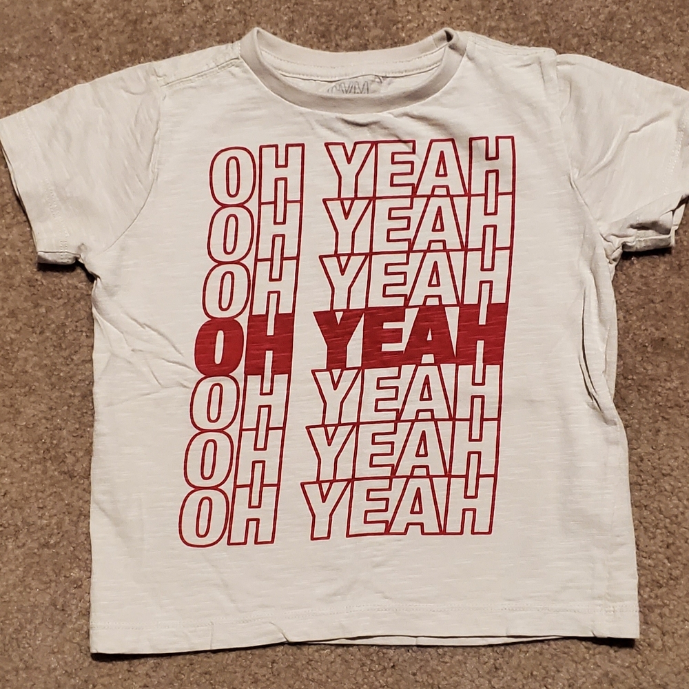 Gymboree Red and White Short Sleeve Tee with Bold Graphic